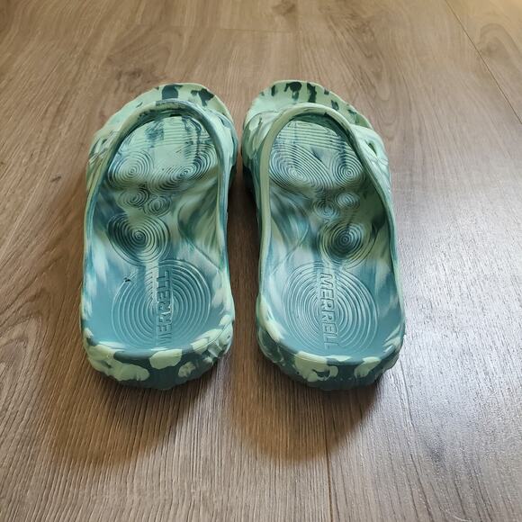 Merrell Hydro Slides Rubber Green Outdoor Waterproof Camping unisex M 7.5 W 9 - Picture 6 of 10